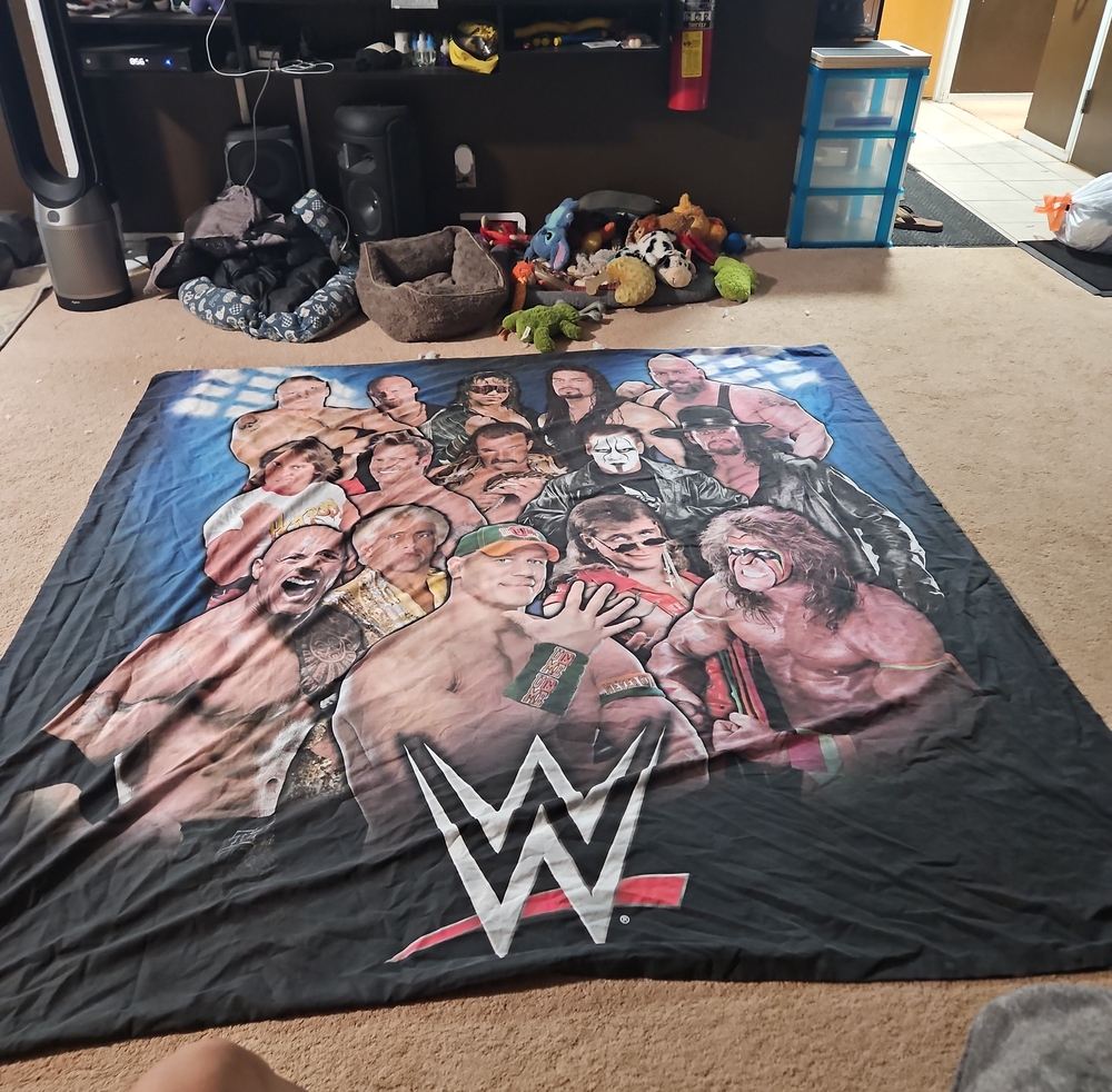 WWE Multi-Superstar Duvet Cover - Black & Blue